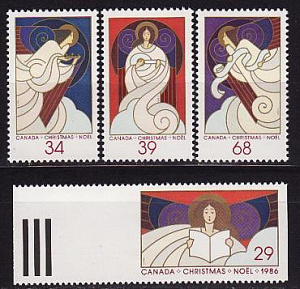 Канада,1986, Рождество, Ангелы, 4 марки